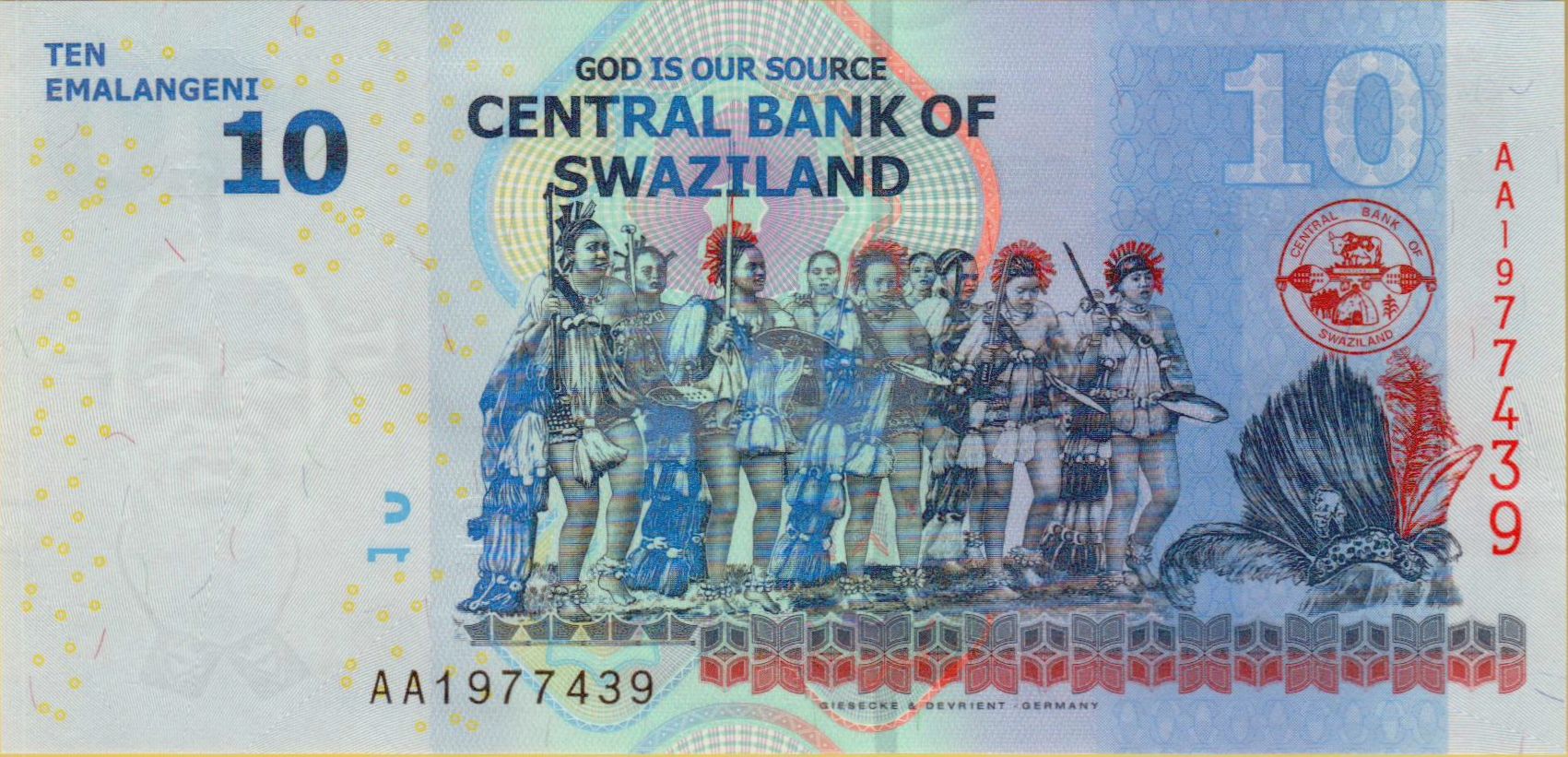 Swaziland 10 2010 UNC P-36/a